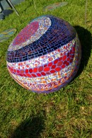 Bijou de Jardin, pouf galet en mosaïque