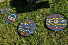 Bijou de jardin, pas japonais série 2, mosaïque et béton